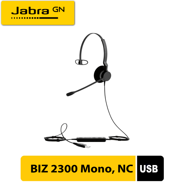 Jabra BiZ 2300 Duo QD Headset with Link 230 USB Adapter Cable for WORK FROM  HOME